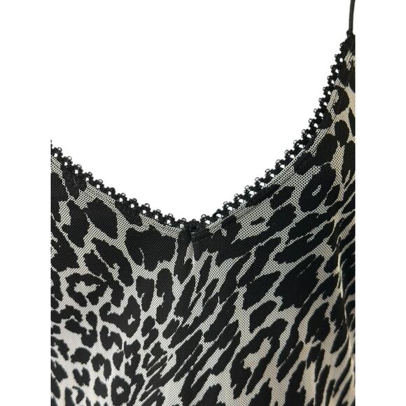Garage Black and White Leopard Print Slip Dress Size Small - Picture 3 of 7